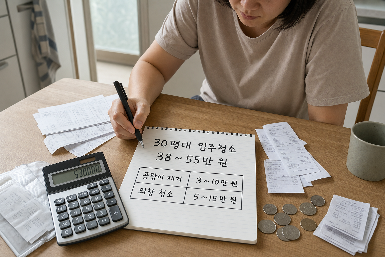 30평대 입주청소 비용 평균 가격과 옵션 비교