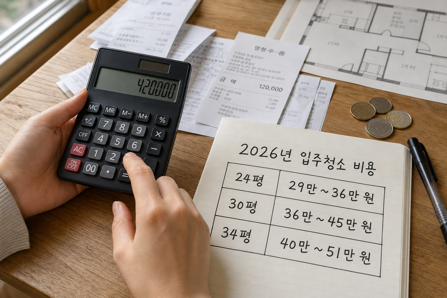 2026년 아파트 입주청소 비용, 평수별 견적과 추가금 기준