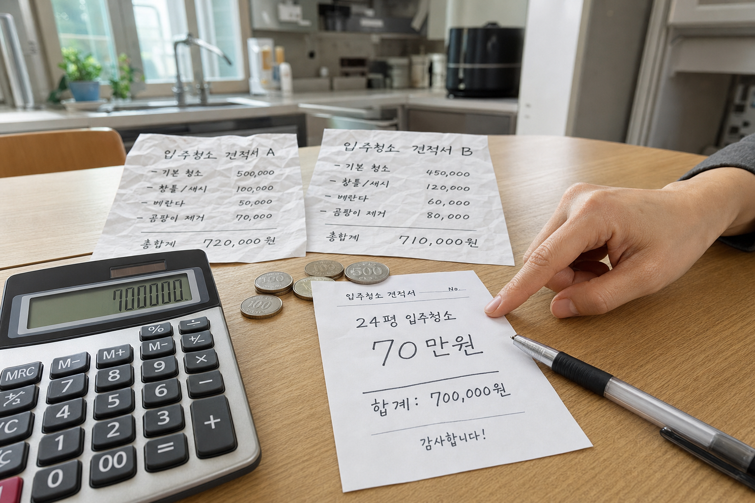입주청소 비용 24평 70만원 어떤가요? 2026년 기준 판단법
