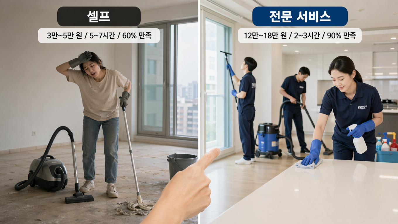 입주청소 셀프 vs 전문 서비스, 2026년 현실은?