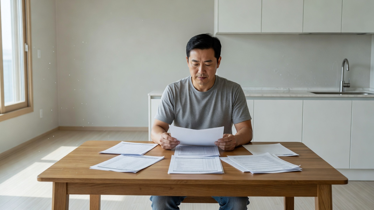 입주청소 견적 비교를 준비하는 모습