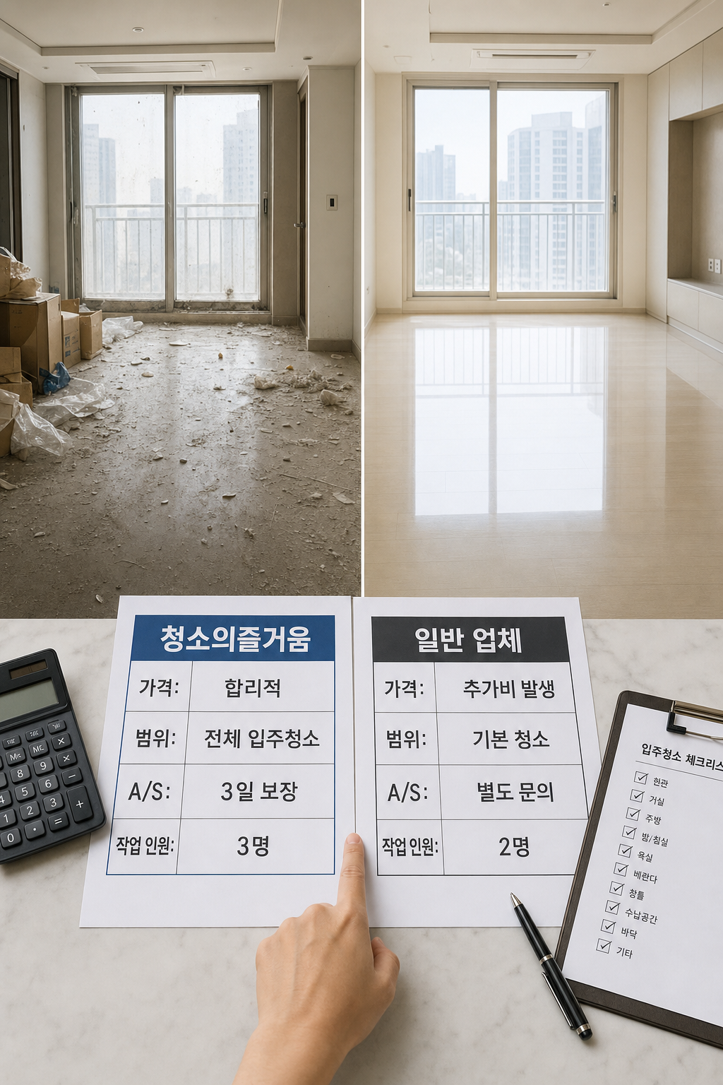 입주청소 견적 비교 전 확인할 기준과 청소의즐거움 선택 포인트