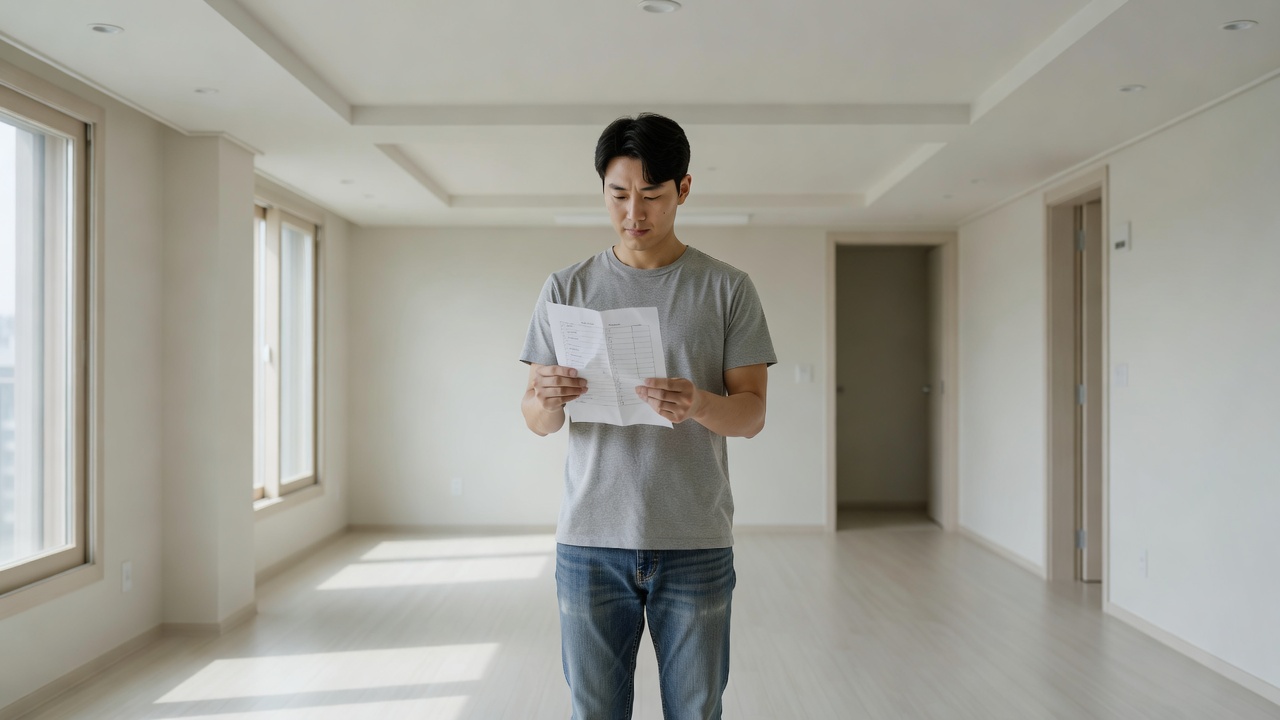 입주 전 청소 목차 안내를 위한 체크리스트 점검 장면