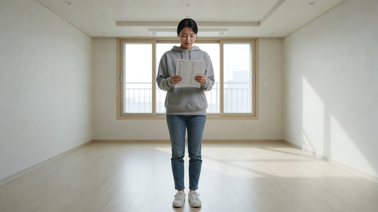 새집 증후군 청소 가이드 목차를 위한 실내 청소 장면