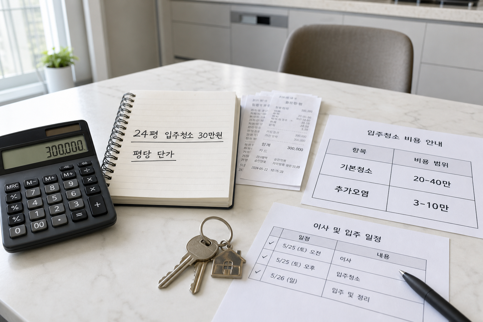 24평 9월 입주 전 입주청소 비용 예산 잡는 법