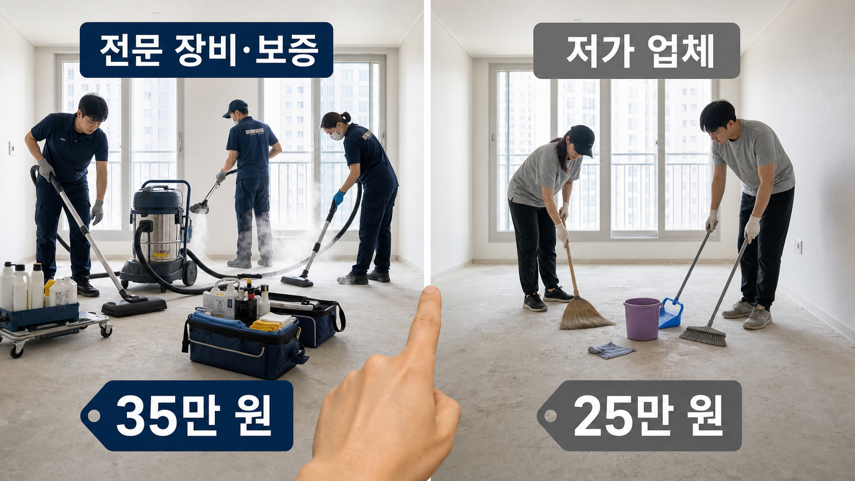 입주청소 전문 업체 선택 시 꼭 확인할 점