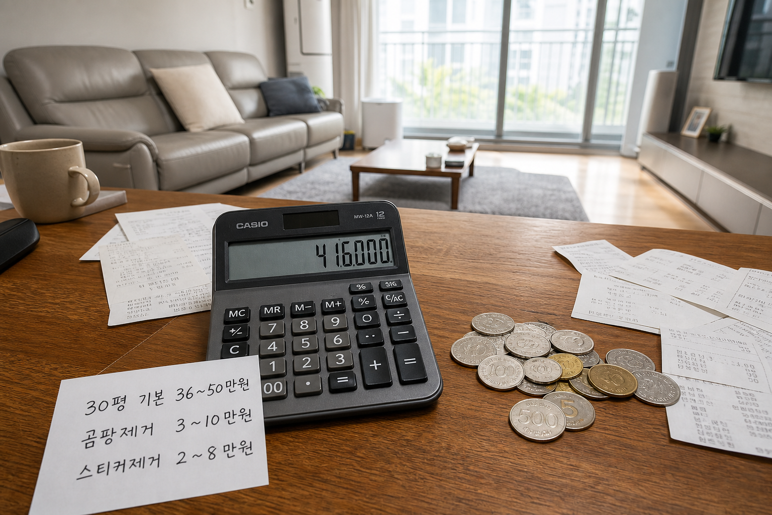 30평대 아파트 입주청소 가격 평균 가격과 옵션별 차이