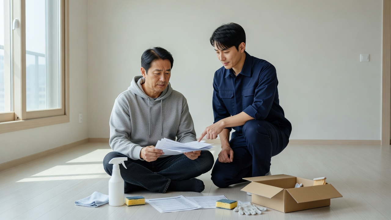 입주청소 추가 옵션별 가격 차이를 비교하는 모습