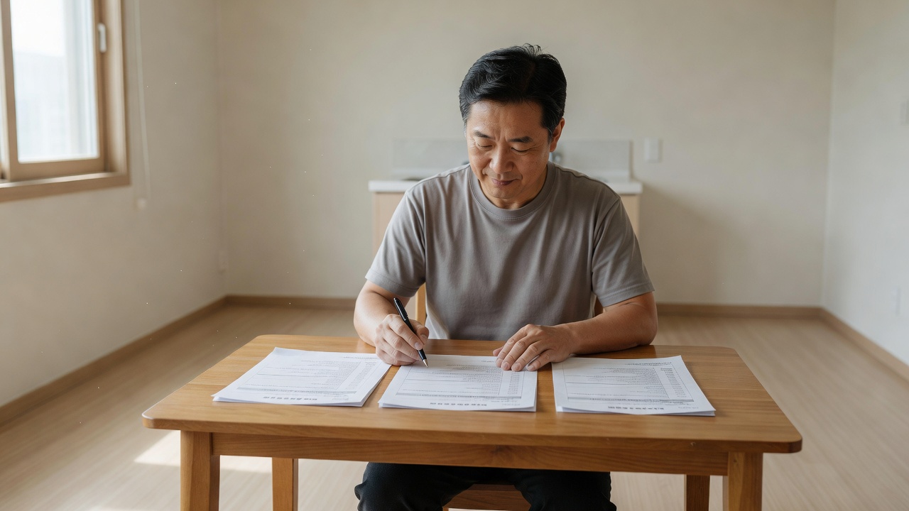 입주청소 업체 견적 비교를 준비하는 모습